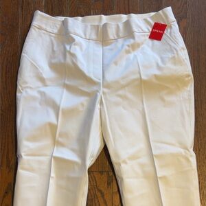 SPANX Women's Elegant White Cropped Pants